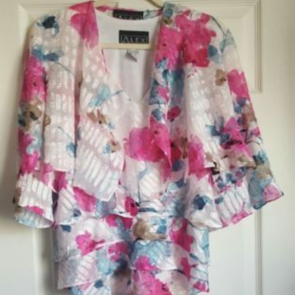 NWT ALEX EVENINGS Printed TWINSET size S - Picture 4 of 8